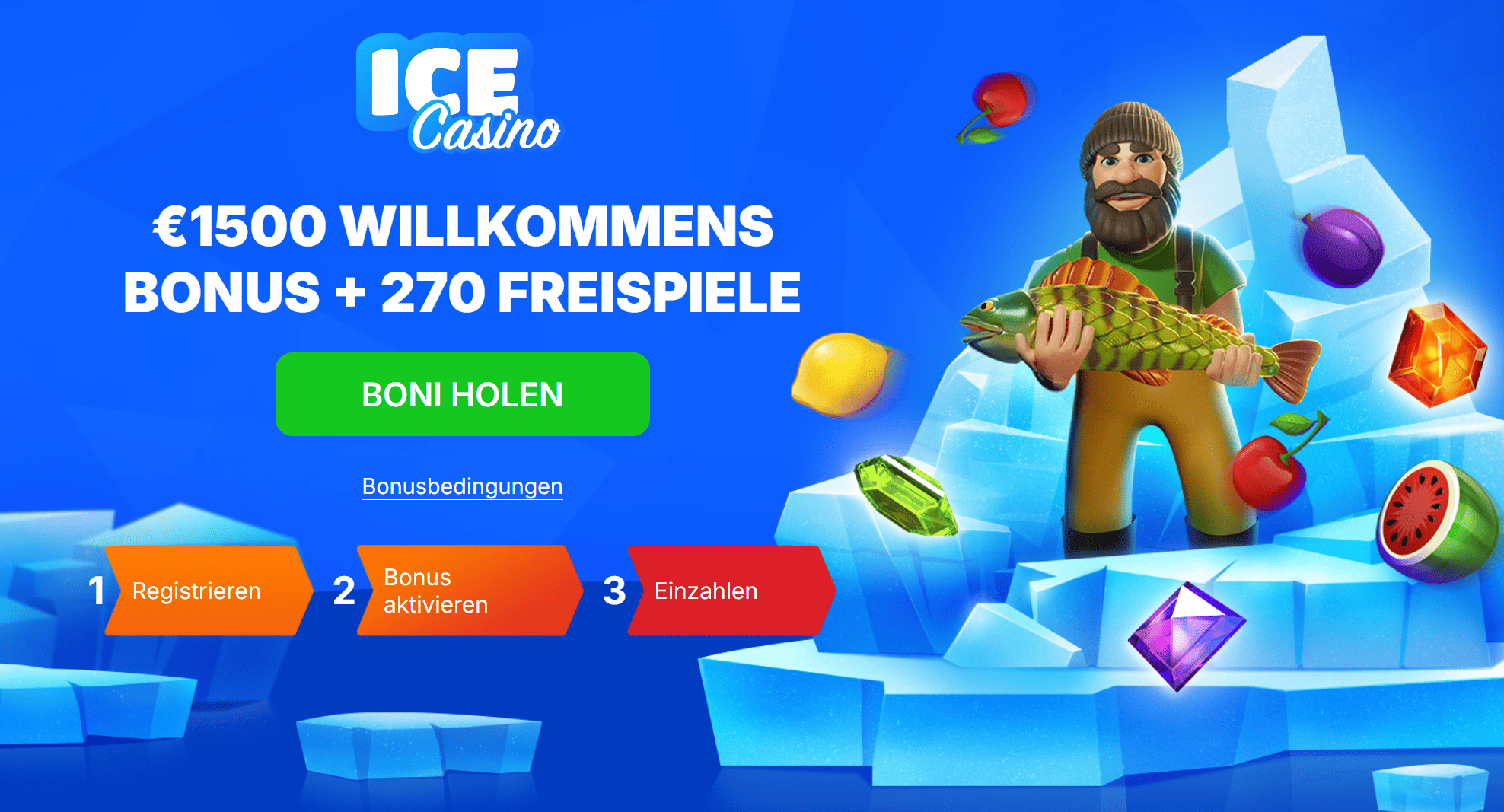 Screenshot der Spieloberfläche von IceCasino